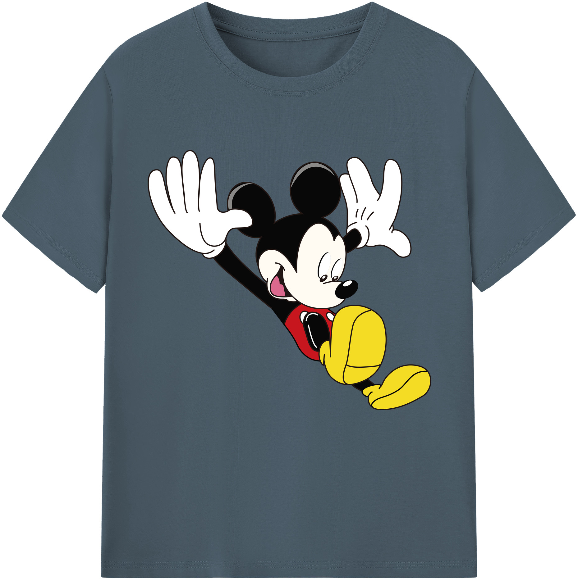 （画像用） ミッキーマウス Mickey Mouse 綿100％半袖Tシャツ（フロントプリント）